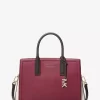 Torba Laila Medium Color-Block Pebbled Leather Satchel Torba Laila Medium Color-Block Pebbled Leather Satchel