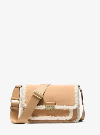 Torba listonoszka Bradshaw Medium Suede i ze sztucznego futerka