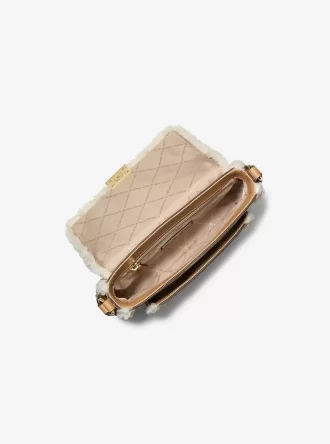Torba listonoszka Bradshaw Medium Suede i ze sztucznego futerka
