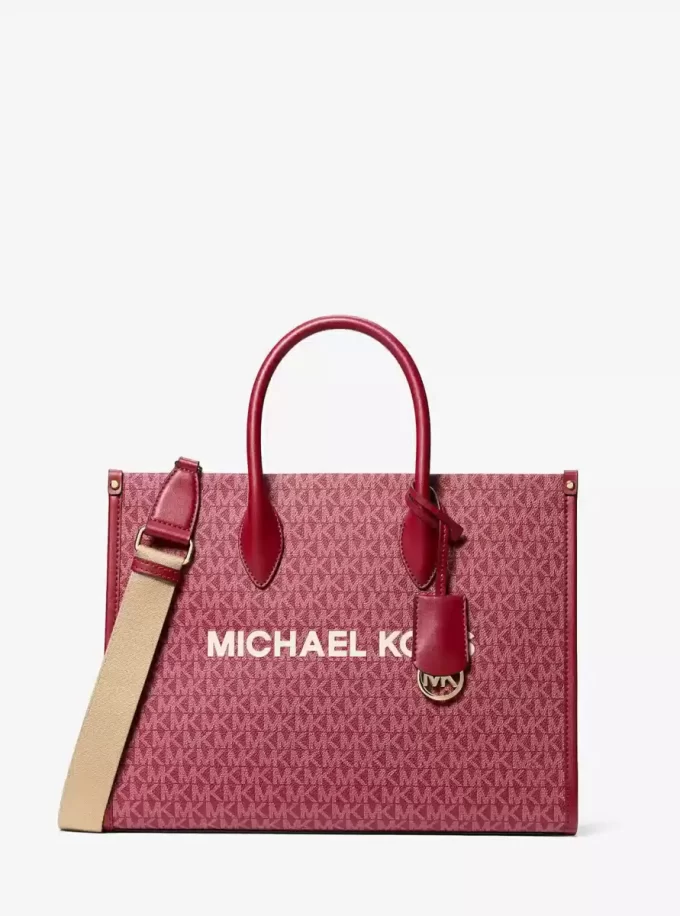 Torba Mirella Medium Metallic Signature Logo