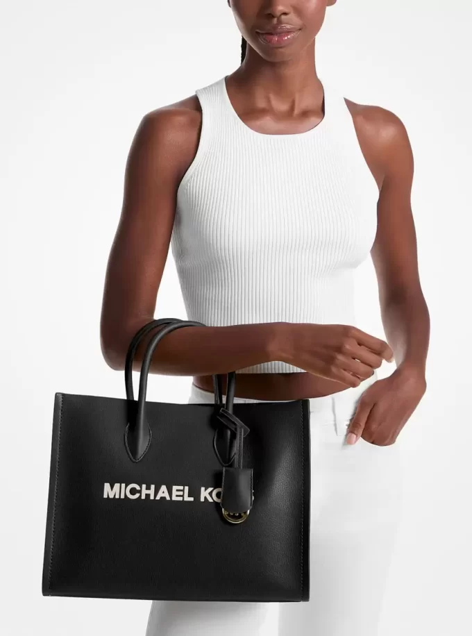 Torba Mirella Medium Pebbled Leather Tote Bag Torba Mirella Medium Pebbled Leather Tote Bag