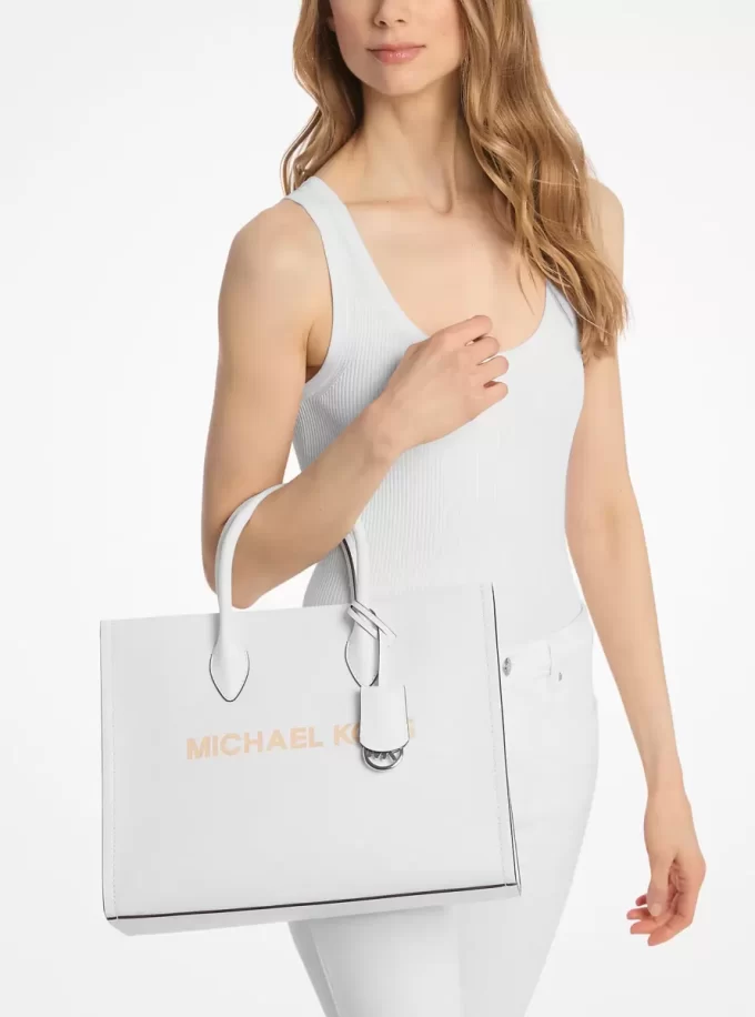 Torba Mirella Medium Pebbled Leather Tote Bag