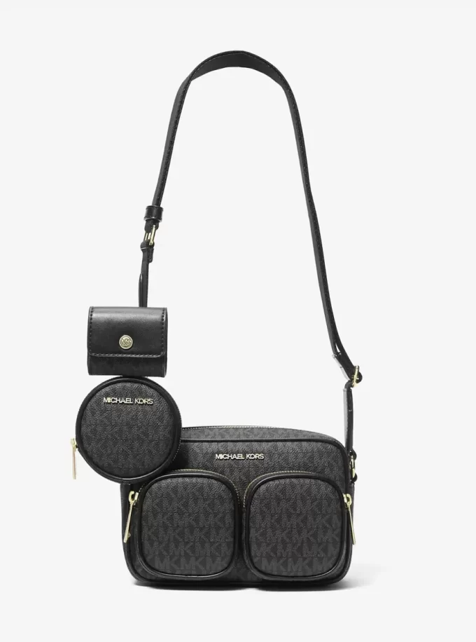 Torba na ramię Jet Set Medium Signature Logo z etui na Apple Airpods Pro® Torba na ramię Jet Set Medium Signature Logo z etui na Apple Airpods Pro®