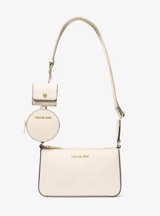 Torba na ramię Jet Set ze skóry saffiano z etui na Apple Airpods Pro