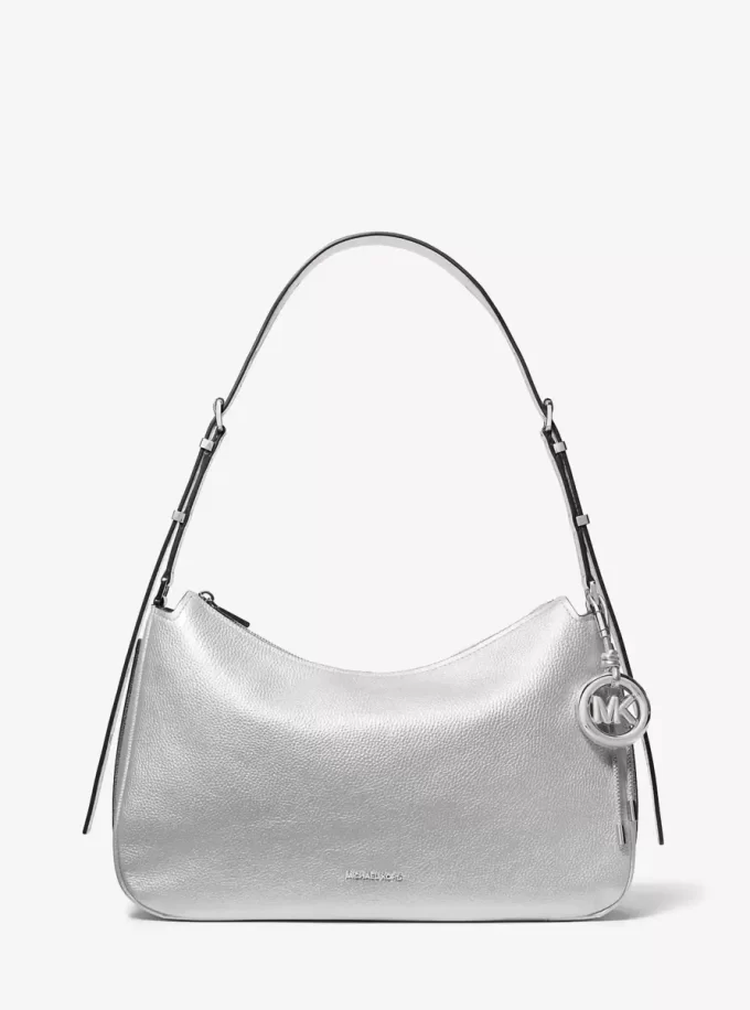 Torba na ramię Nolita Medium Metallic Pebbled Leather Torba na ramię Nolita Medium Metallic Pebbled Leather