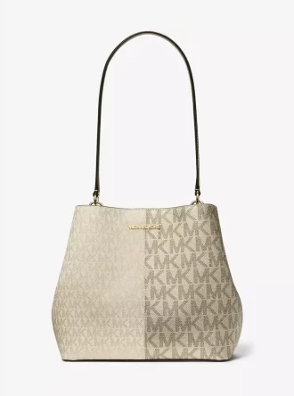 Torba na ramię Pratt Medium Two-Tone Metallic Signature Logo