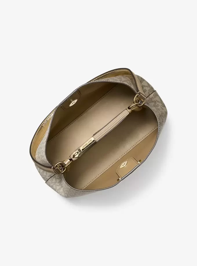 Torba na ramię Pratt Medium Two-Tone Metallic Signature Logo Torba na ramię Pratt Medium Two-Tone Metallic Signature Logo