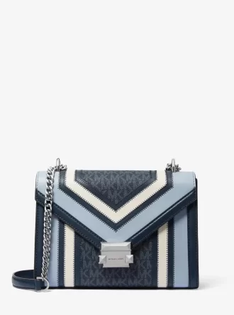 Torba na ramię Whitney Medium Color-Block z sygnowanym logo