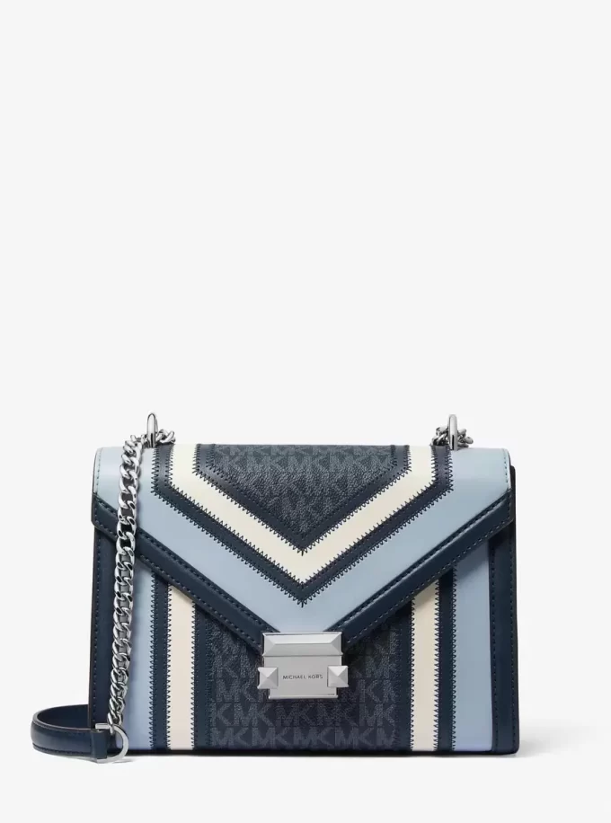 Torba na ramię Whitney Medium Color-Block z sygnowanym logo