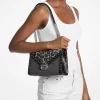 Torba na ramię Whitney Medium Signature Logo z nadrukiem w panterkę z cielęcej sierści Torba na ramię Whitney Medium Signature Logo z nadrukiem w panterkę z cielęcej sierści