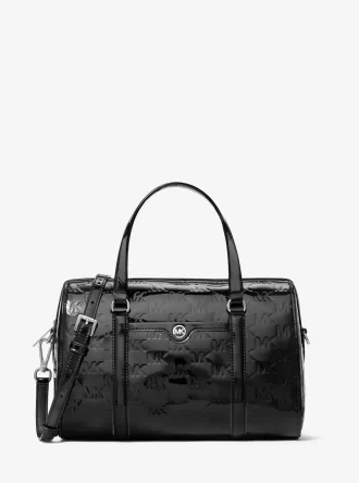 Torba podróżna Jet Set Medium z wytłoczonym logo i lakierowanym logo