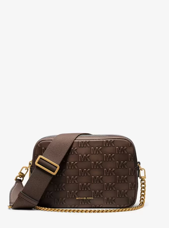 Torba typu crossbody Bryant Medium z wytłoczonym logo i polerowaną skórą Torba typu crossbody Bryant Medium z wytłoczonym logo i polerowaną skórą