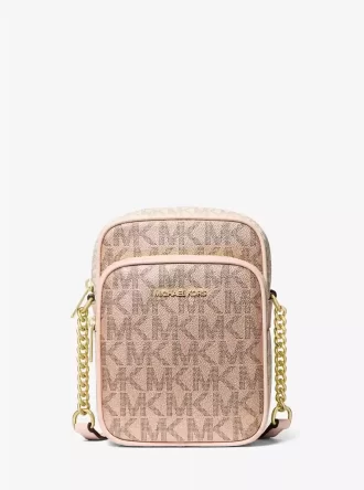 Torba typu crossbody Jet Set Medium Metallic Signature Logo