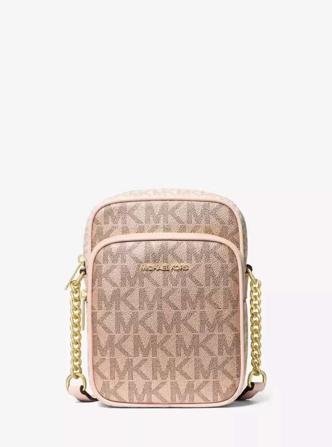 Torba typu crossbody Jet Set Medium Metallic Signature Logo