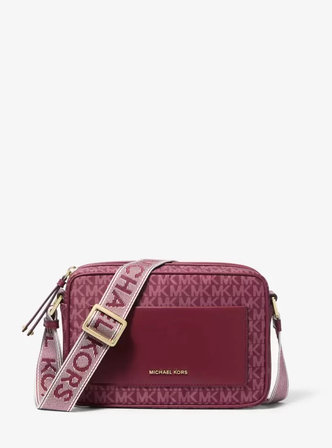 Torba typu crossbody Jet Set z dużym, tkanym nadrukiem z logo Torba typu crossbody Jet Set z dużym, tkanym nadrukiem z logo
