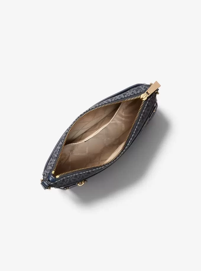 Torba typu crossbody Jet Set z dużym, tkanym nadrukiem z logo Torba typu crossbody Jet Set z dużym, tkanym nadrukiem z logo