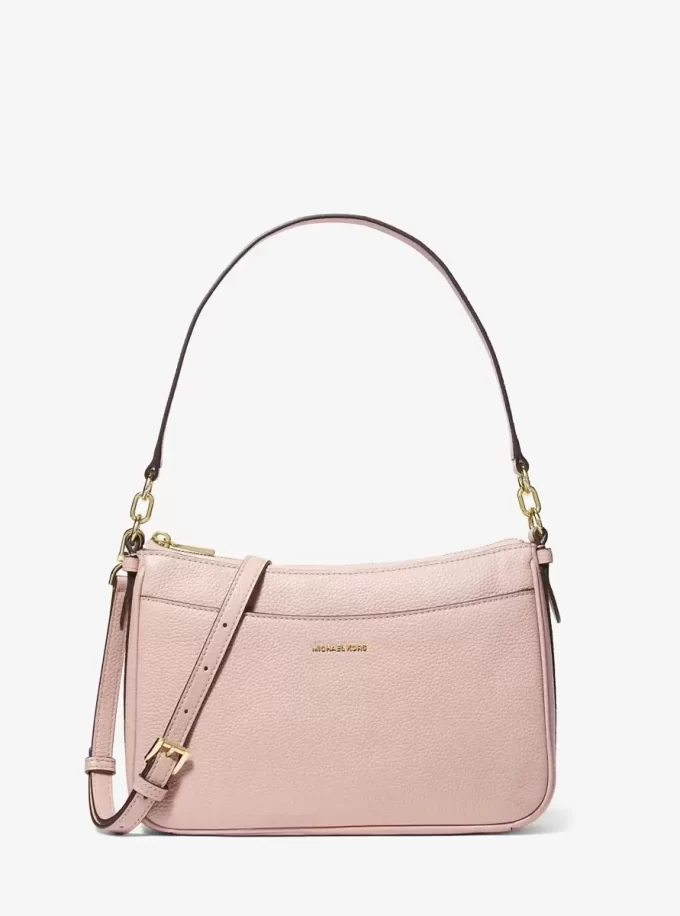 Torba typu crossbody Jet Set ze średniej wielkości skóry groszkowanej Torba typu crossbody Jet Set ze średniej wielkości skóry groszkowanej