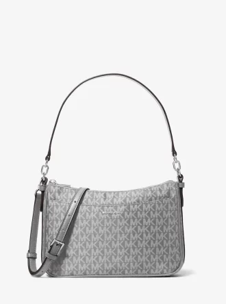 Torba typu pochette z nadrukiem logo Jet Set Medium z nadrukiem logo