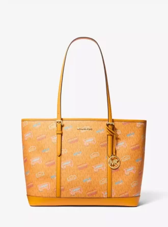 Torba typu tote Jet Set z dużym nadrukiem i logo