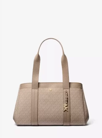 Torba typu tote Romee z dużym logo i skóry