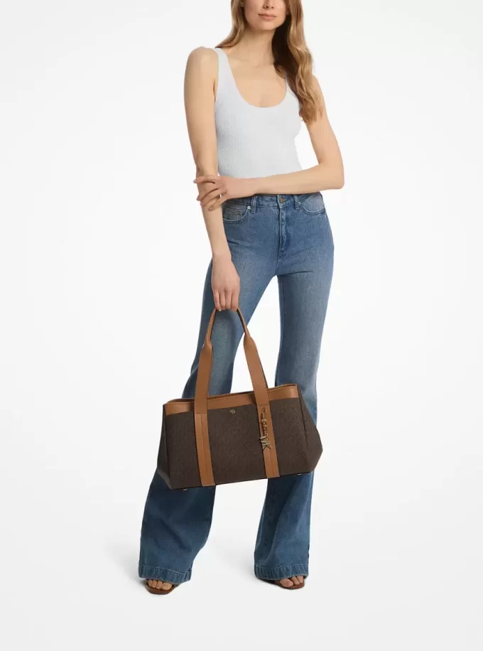 Torba typu tote Romee z dużym logo i skóry Torba typu tote Romee z dużym logo i skóry