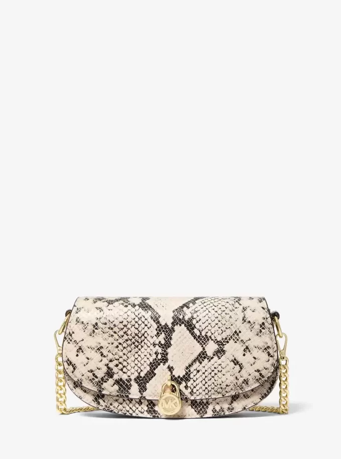 Torebka Mila Small Crossbody z wytłoczonym wężem Torebka Mila Small Crossbody z wytłoczonym wężem
