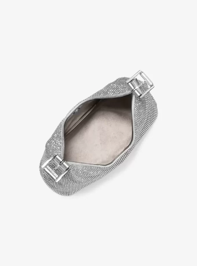 Torebka na ramię Nolita Small Hobo z metalicznej siateczki z kryształkami w limitowanej edycji Torebka na ramię Nolita Small Hobo z metalicznej siateczki z kryształkami w limitowanej edycji