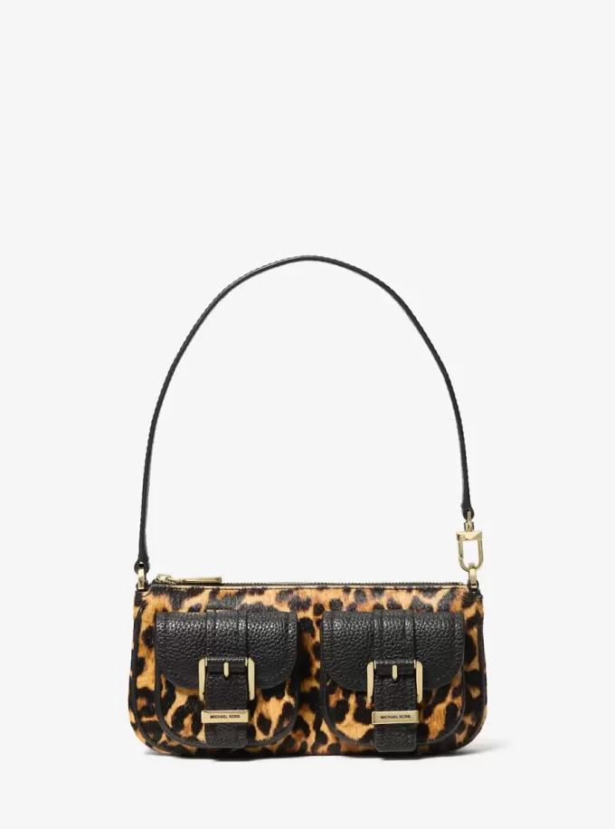 Torebka Zoe Small Leopard Print z sierści cielęcej Torebka Zoe Small Leopard Print z sierści cielęcej