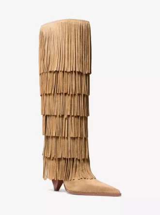 Wysokie buty zamszowe z frędzlami Jayla Wysokie buty zamszowe z frędzlami Jayla