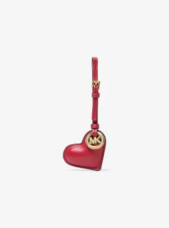 Zawieszka do torebki ze skóry w kształcie serca