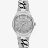 Zegarek Lennox Pavé w kolorze srebrnym Curb-Link