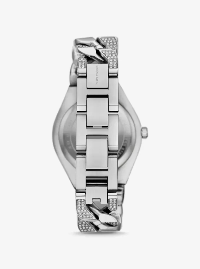 Zegarek Lennox Pavé w kolorze srebrnym Curb-Link