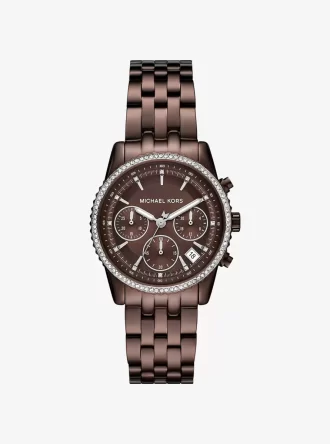 Zegarek Mini Bryant Pavé w odcieniu brązu