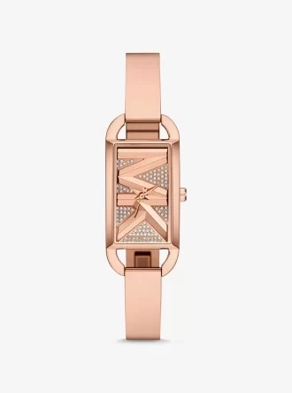 Zegarek Mini Empire Pavé z bransoletą w kolorze różowego złota