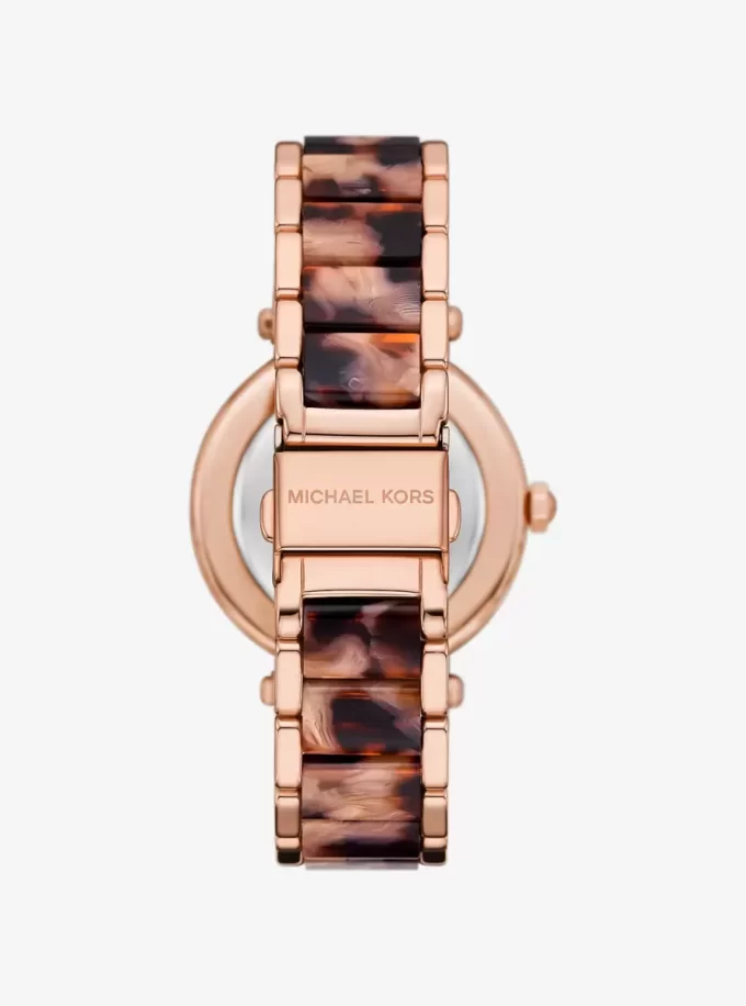 Zegarek Parker Pavé w kolorze różowego złota i octanu Zegarek Parker Pavé w kolorze różowego złota i octanu