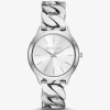 Zegarek Slim Runway w kolorze srebrnym Curb-Link Zegarek Slim Runway w kolorze srebrnym Curb-Link