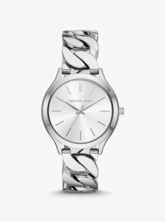 Zegarek Slim Runway w kolorze srebrnym Curb-Link