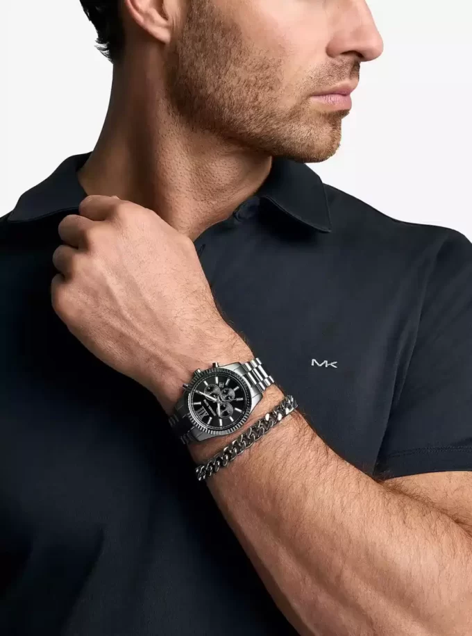 Zestaw prezentowy z zegarkiem i bransoletą Lexington w kolorze gunmetal o dużym rozmiarze Zestaw prezentowy z zegarkiem i bransoletą Lexington w kolorze gunmetal o dużym rozmiarze